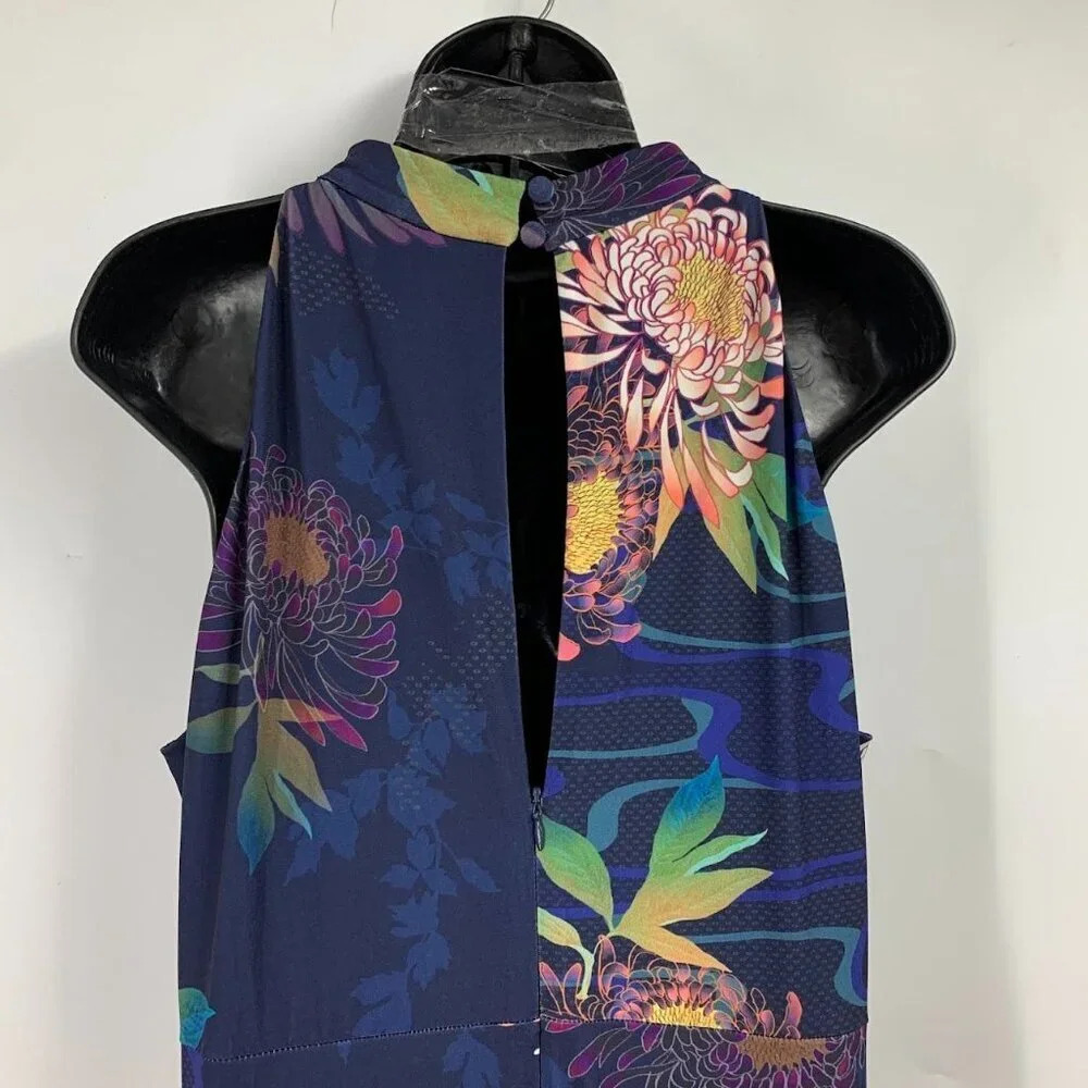 Monsoon Women's Floral Mock Plunge Neck Maxi Dress Size 12 - Picture 3 of 16